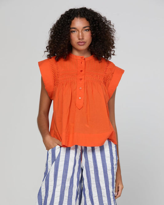 Boom Shankar Danika Cotton Flowy Sleeveless Top Chilli | Women's Clothing | Gretel Lane