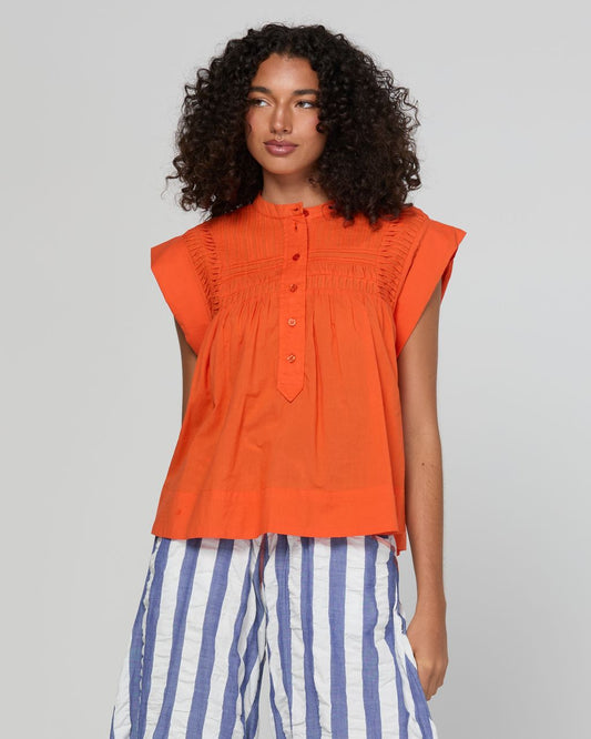 Boom Shankar Danika Cotton Flowy Sleeveless Top Chilli | Women's Clothing | Gretel Lane