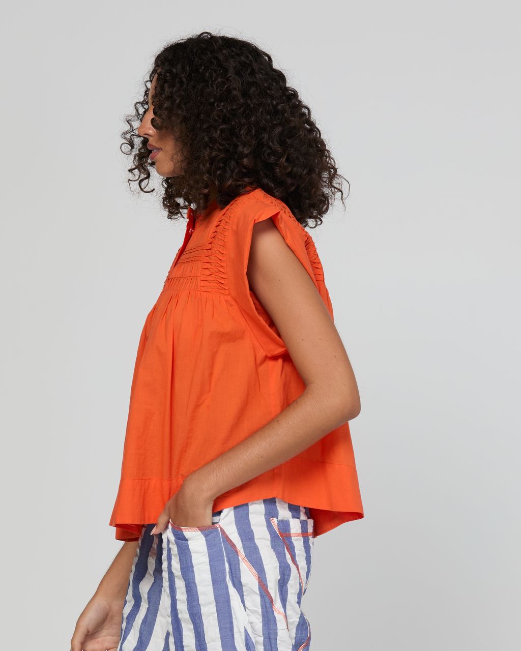 Boom Shankar Danika Cotton Flowy Sleeveless Top Chilli | Women's Clothing | Gretel Lane