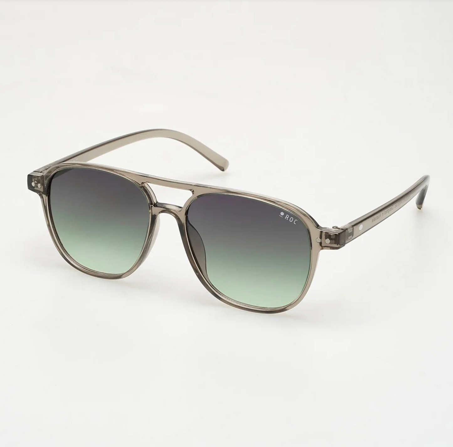 ROC Dank Aviator Sunglasses Smokey Grey | Women's Eyewear | Gretel Lane