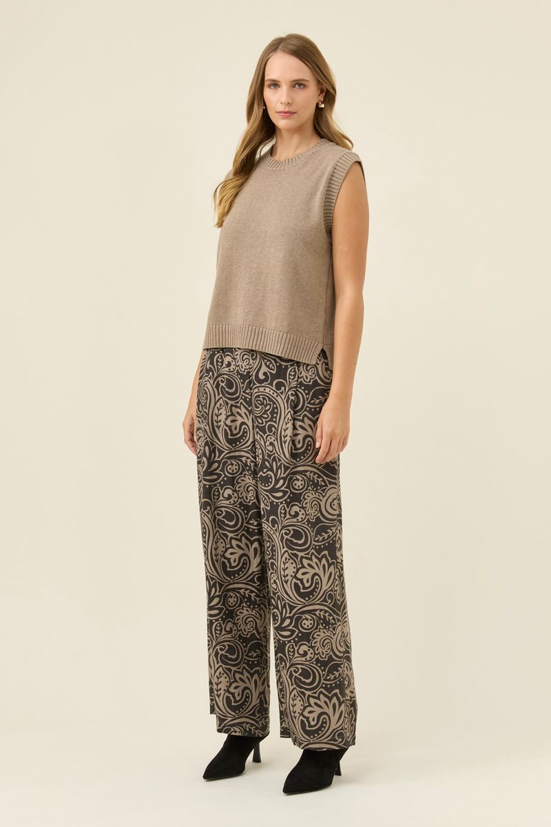 Isle of Mine Women's Darby Taupe Knit Pullover Vest | Gretel Lane
