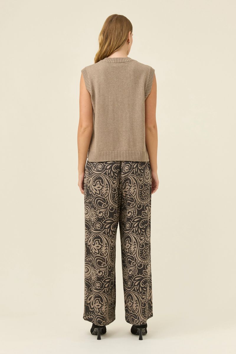 Isle of Mine Women's Darby Taupe Knit Pullover Vest | Gretel Lane