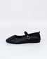 Luna Sole Black Leather Women's Dare Mary-jane Ballet Flat | Gretel Lane