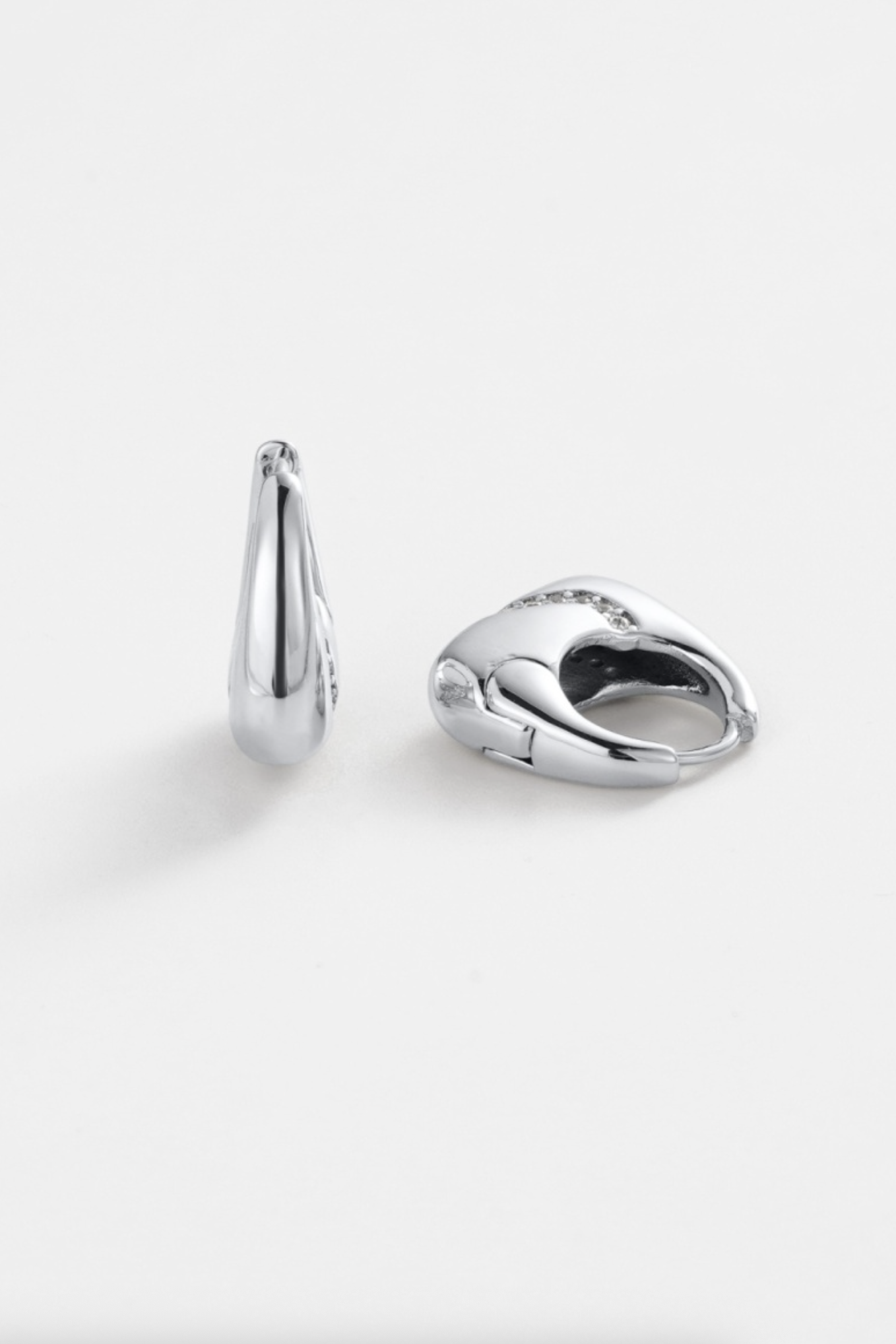 Zafino Demi Small Statement Hoop Earrings Silver | Women's Jewellery | Gretel Lane