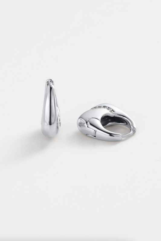 Zafino Demi Small Statement Hoop Earrings Silver | Women's Jewellery | Gretel Lane