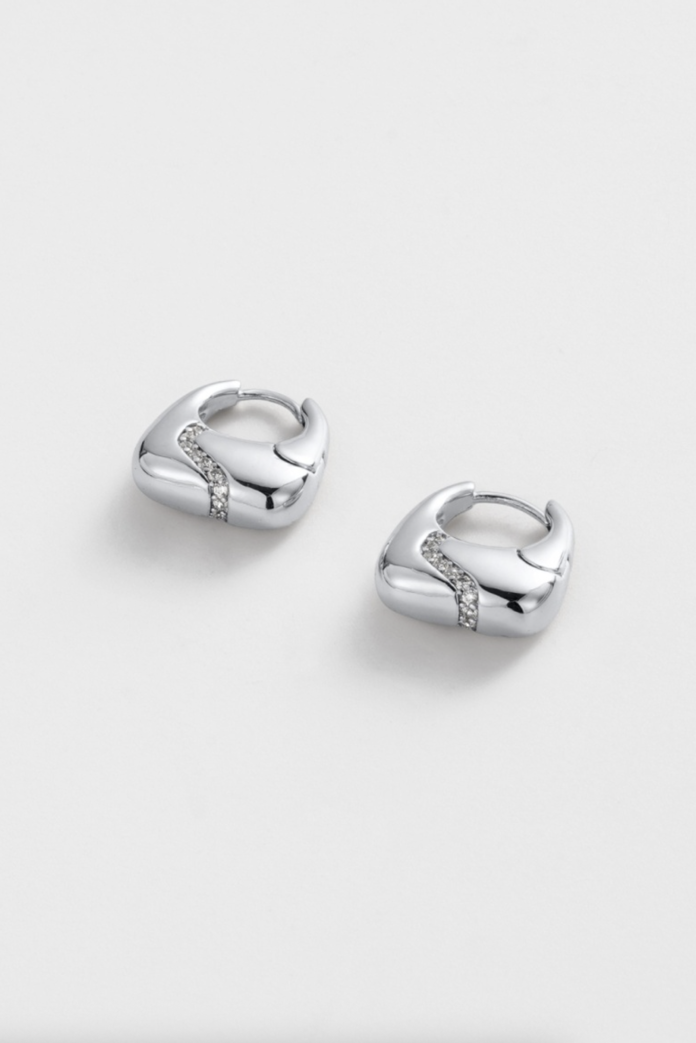 Zafino Demi Small Statement Hoop Earrings Silver | Women's Jewellery | Gretel Lane