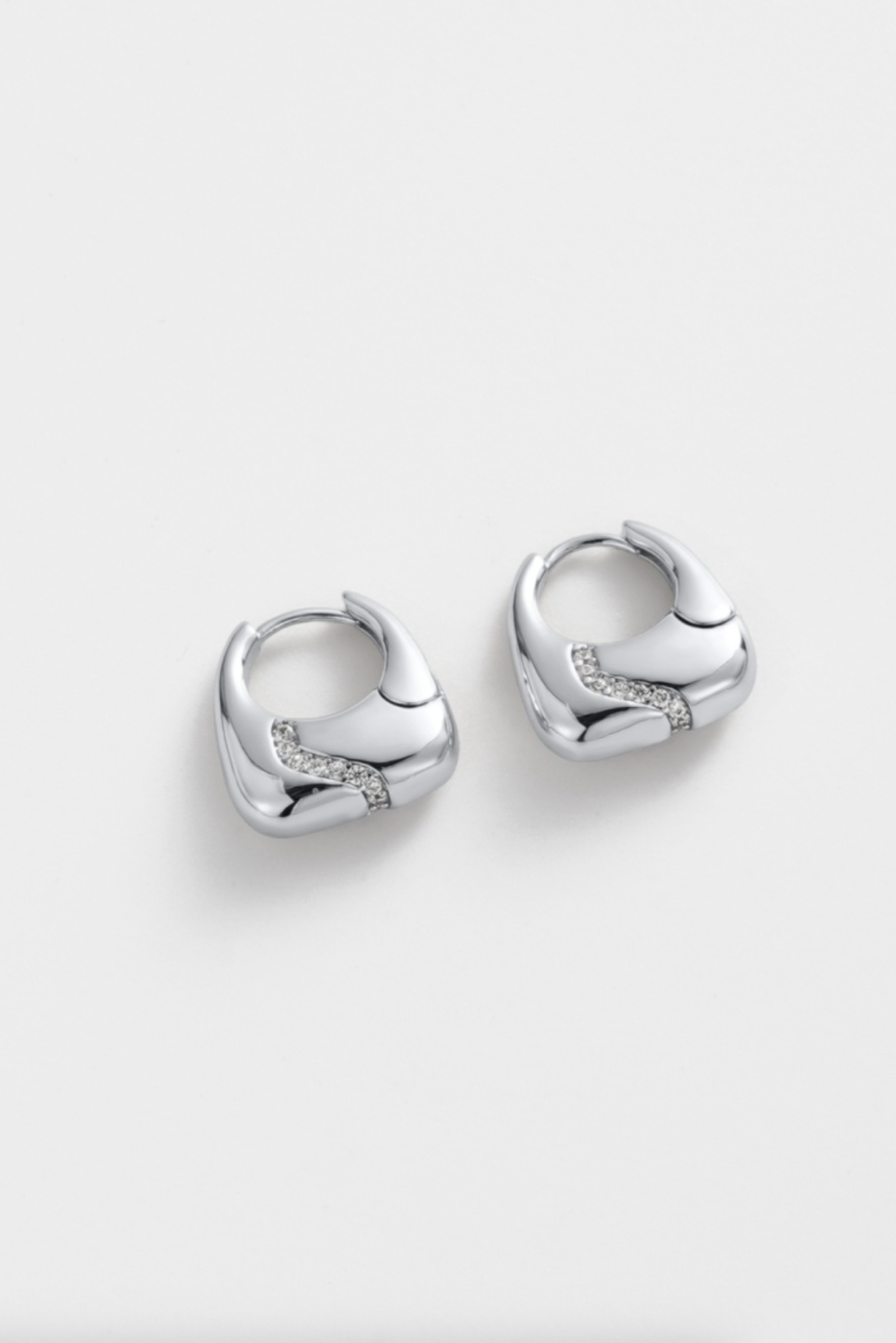 Zafino Demi Small Statement Hoop Earrings Silver | Women's Jewellery | Gretel Lane