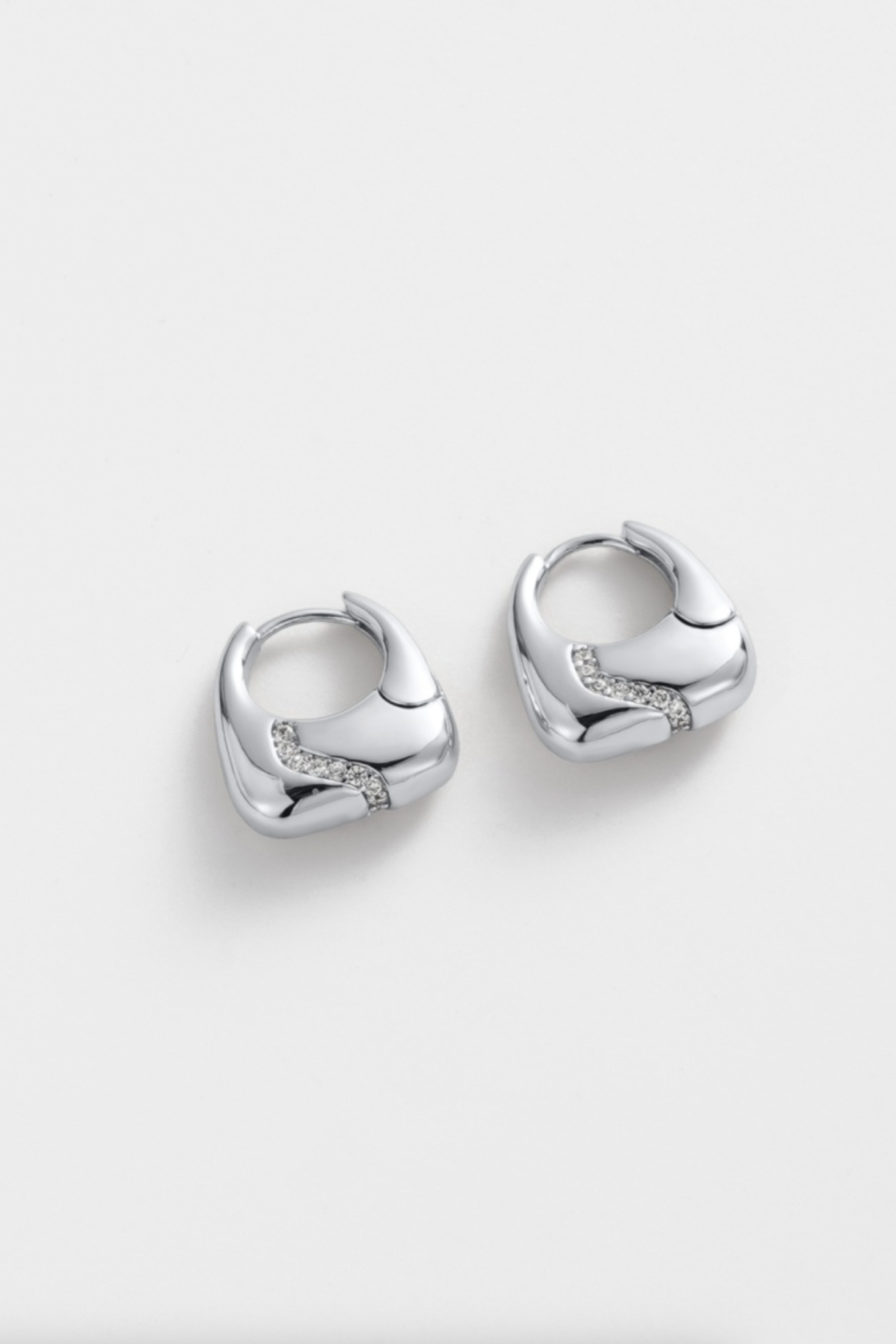 Zafino Demi Small Statement Hoop Earrings Silver | Women's Jewellery | Gretel Lane