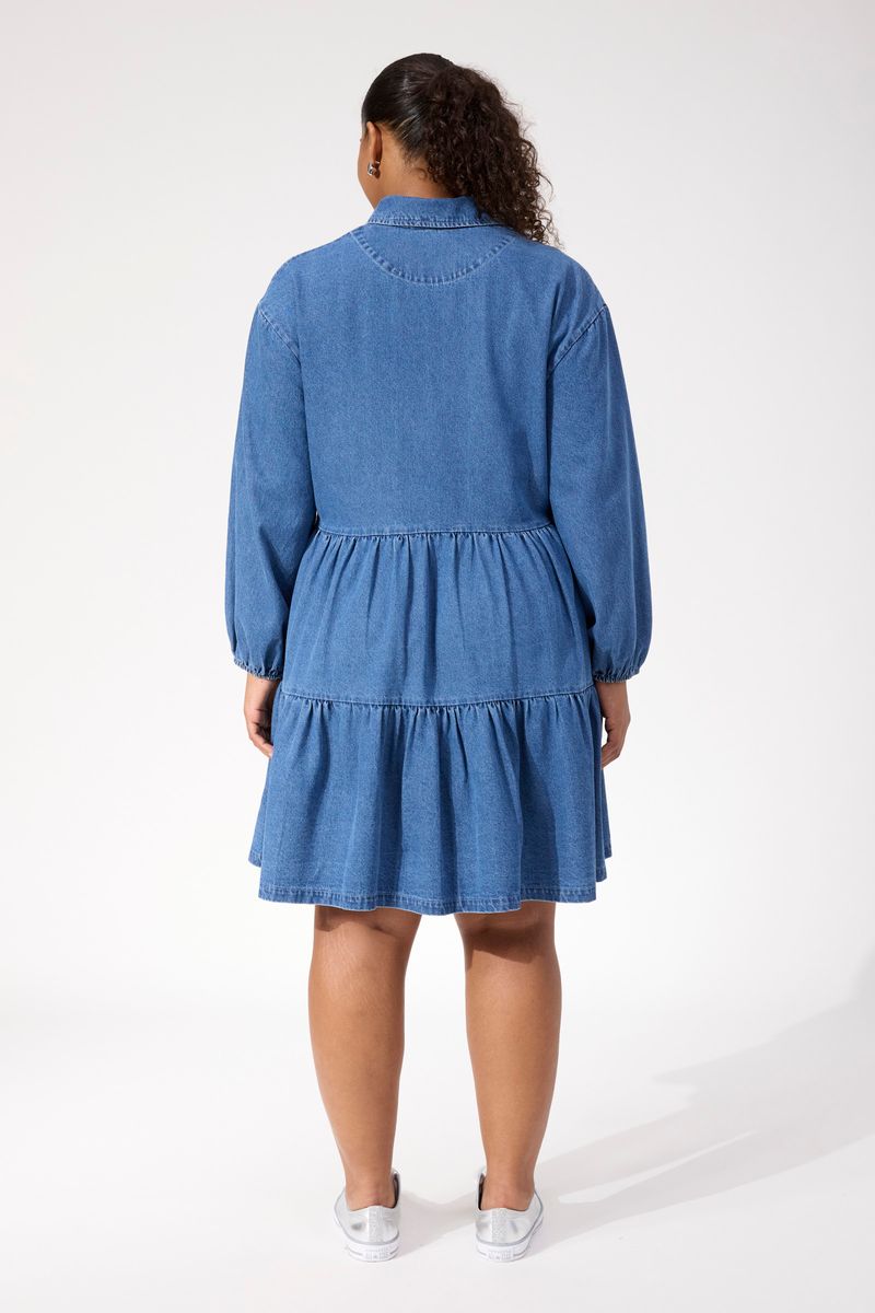 Haven Women's Blue Denim Long Sleeve Denver Mini Dress | Gretel Lane