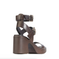 EOS Dolorosa Platform Heel Sandal Chestnut Leather | Women's Footwear | Gretel Lane