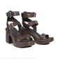 EOS Dolorosa Platform Heel Sandal Chestnut Leather | Women's Footwear | Gretel Lane