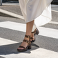 EOS Dolorosa Platform Heel Sandal Chestnut Leather | Women's Footwear | Gretel Lane