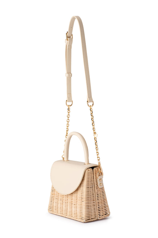 Donna Straw Top Handle Bag (Natural)