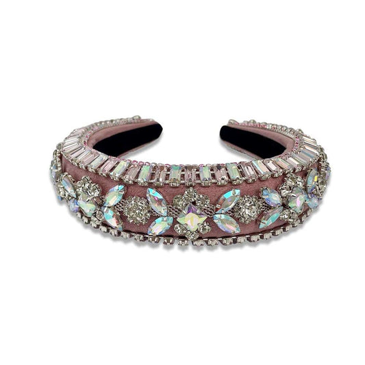 Dusty Rose Rhinestone Headband