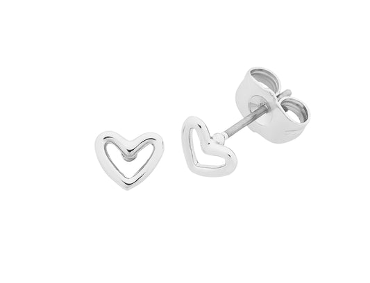 Petite Heart Earring (Silver)