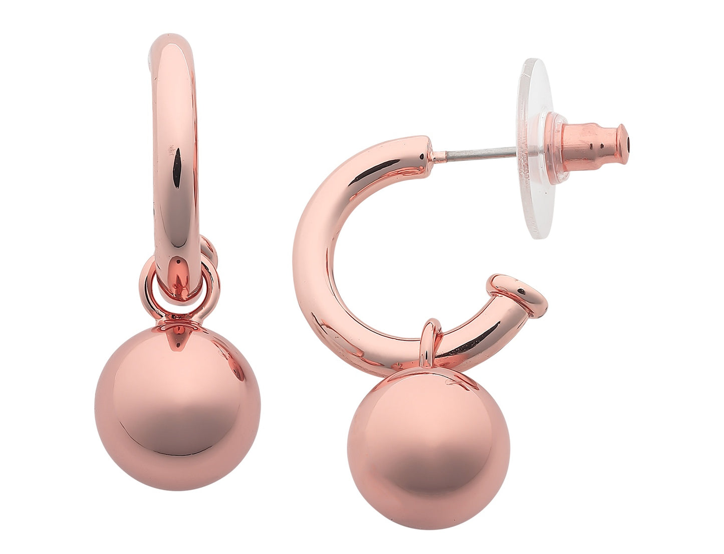Liberté Hazel Women's Half Hoop Ball Earring Rose Gold | Women's Jewellery | Gretel Lane