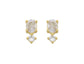 Nico Stud (Gold/Clear CZ)
