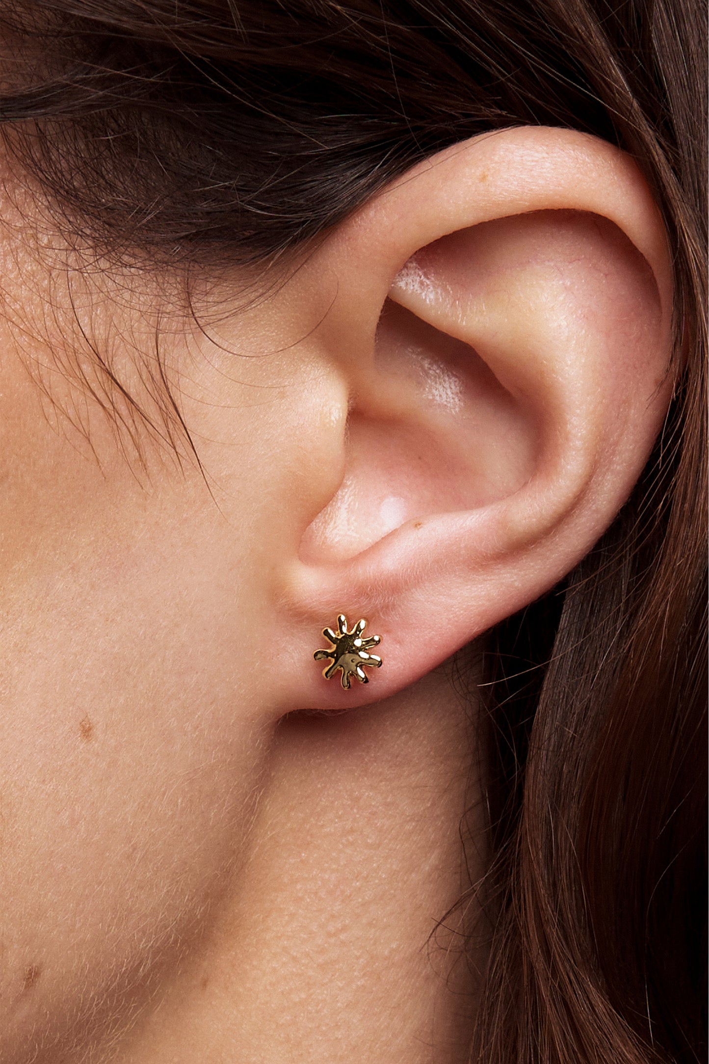 Liberté Petite Gold Sun Stud Women's Earring | Gretel Lane