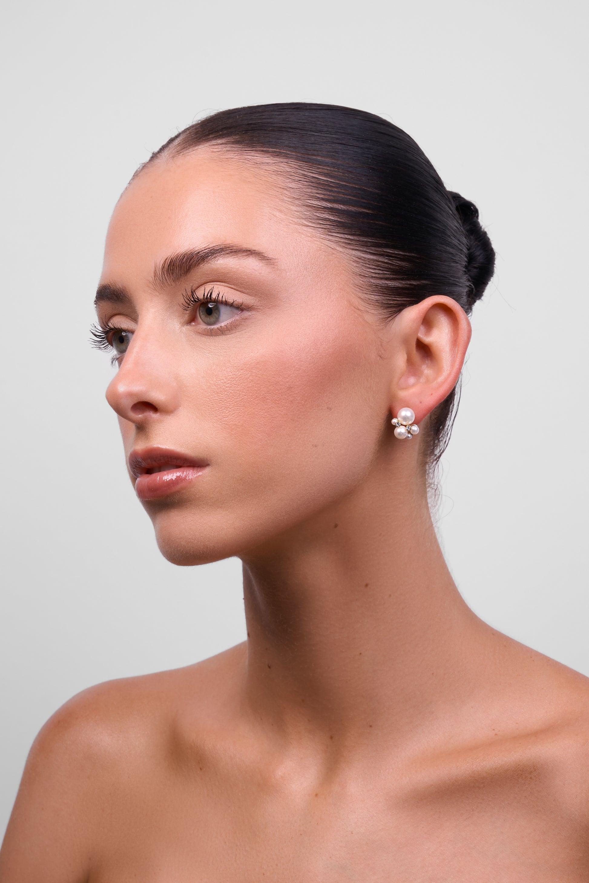 Liberté Pearl Cluster Stud in Gold | Women's Earrings | Gretel Lane