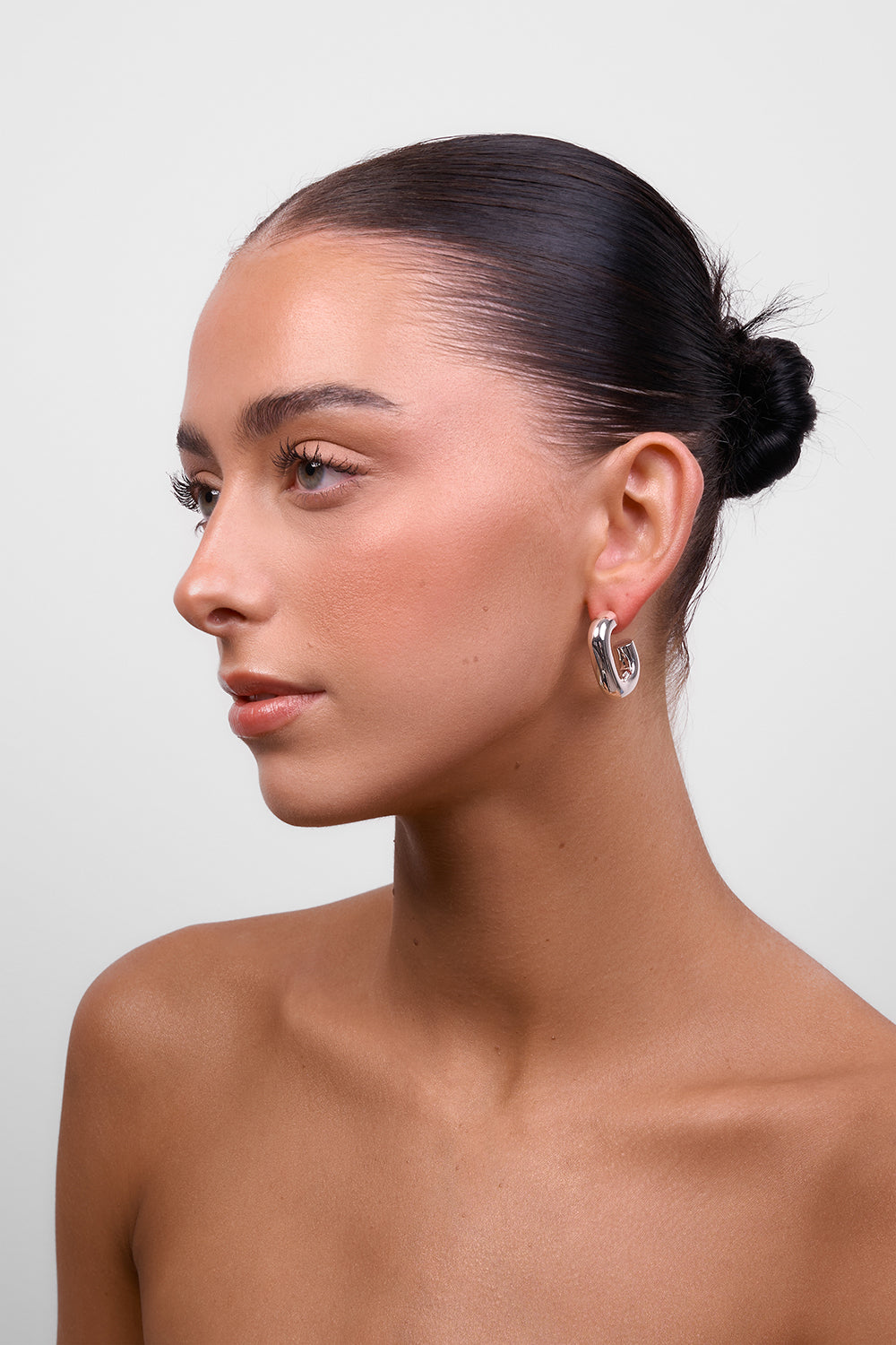 Liberté Kate Square Hoop Earring in Silver | Women's Jewellery | Gretel Lane