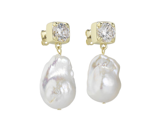 Liberte Sallie Women's Crystal/Pearl Drop Earring Gold | Women's Jewellery | Gretel Lane