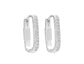 Liberté Olympia Oval Crystal Hoop Earring Silver | Women's Jewellery | Gretel Lane