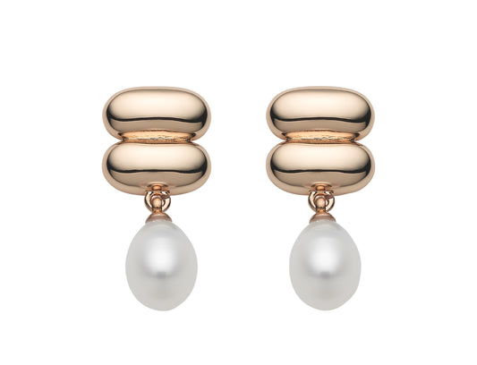 Liberté Heidi Drop Pearl Earring in Rose Gold | Women's Jewellery | Gretel Lane