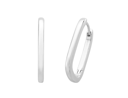 Liberté Nora Women's Rectangular Hoop Earring Silver | Women's Jewellery | Gretel Lane