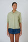 Enveloppe ENVC-165 - Linen Short Sleeve Button Through Shirt Kiwi Green | Women's Clothing | Gretel Lane
