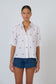 Enveloppe ENVC-166 - Linen Short Sleeve Button Through Shirt Palmier | Women's Clothing | Gretel Lane