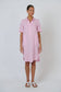 Enveloppe ENVD-170 - Linen Knee-Length Collared Dress Bonbon Pink | Women's Clothing | Gretel Lane