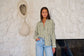 Enveloppe ENVL-148 Women's Linen Button Through Shirt Gum Stripe | Women's Clothing | Gretel Lane