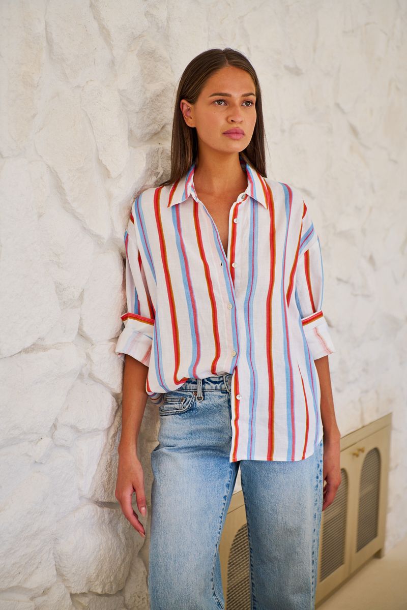 Enveloppe Women's Linen Button Through Shirt | ENVL-153 Cirque | Gretel Lane