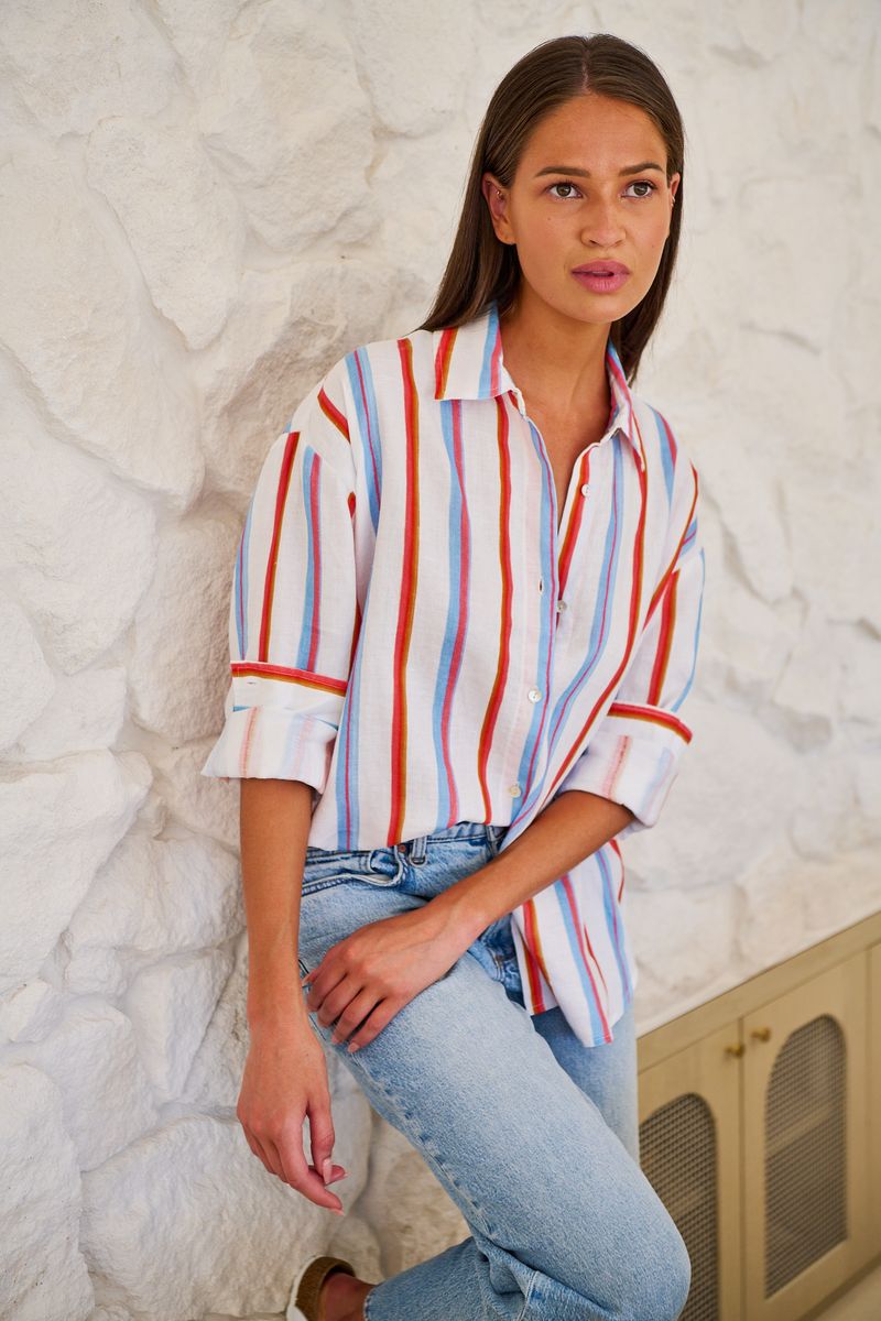 Enveloppe Women's Linen Button Through Shirt | ENVL-153 Cirque | Gretel Lane