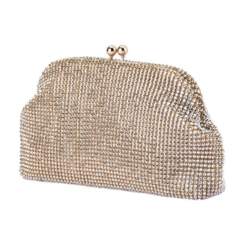 Ela Crystal Mesh Clutch (Champagne)
