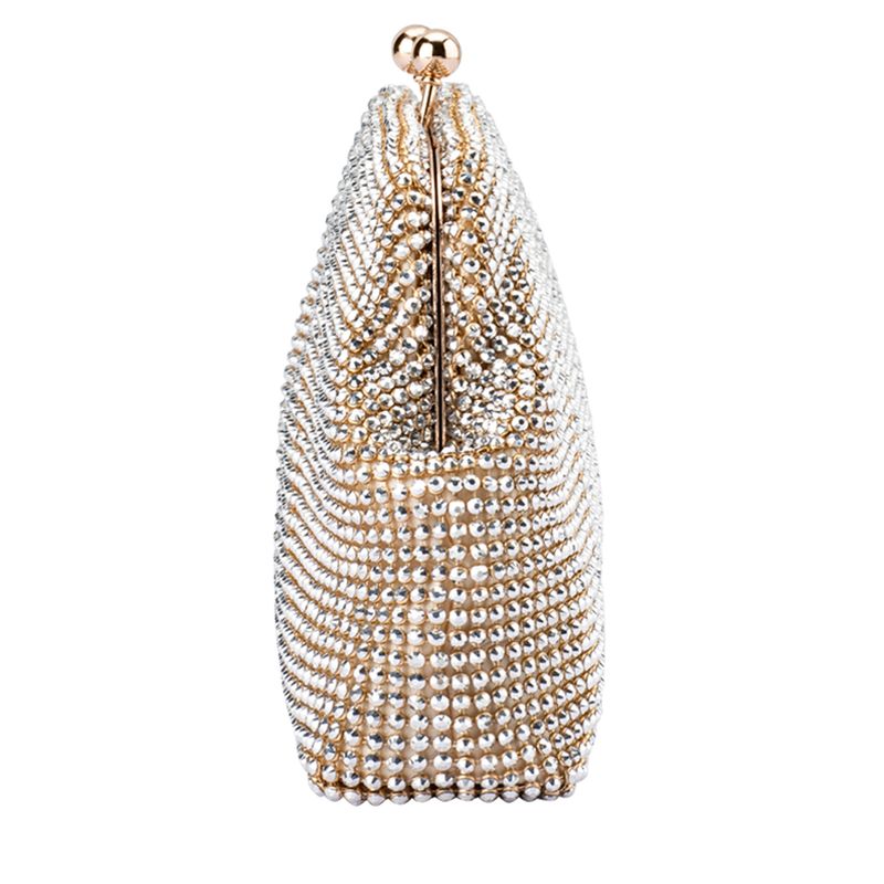 Ela Crystal Mesh Clutch (Champagne)