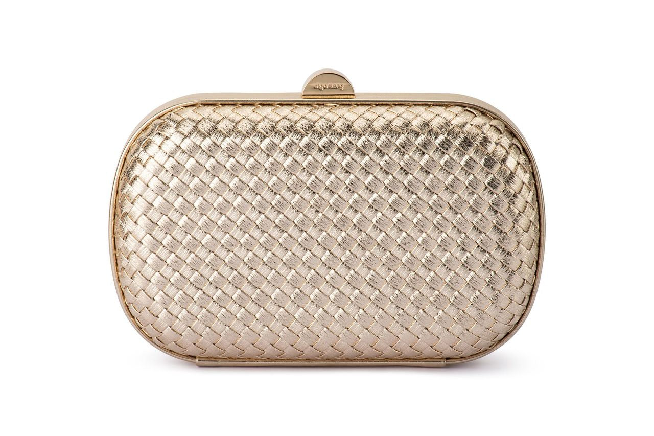 Ella Woven Clutch (Gold)