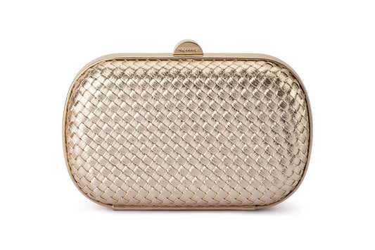Ella Woven Clutch (Gold)