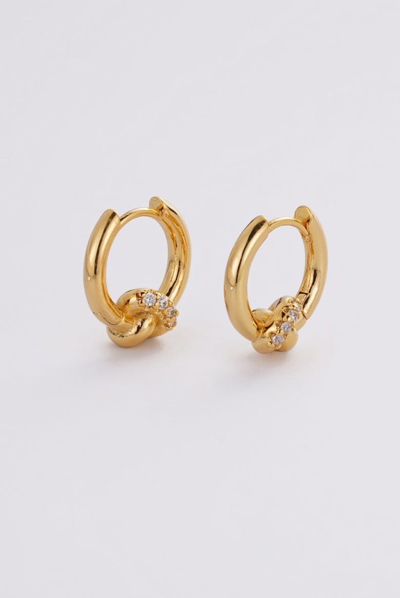 Zafino Women's Gold Knot Elle Hoop Earring | Gretel Lane