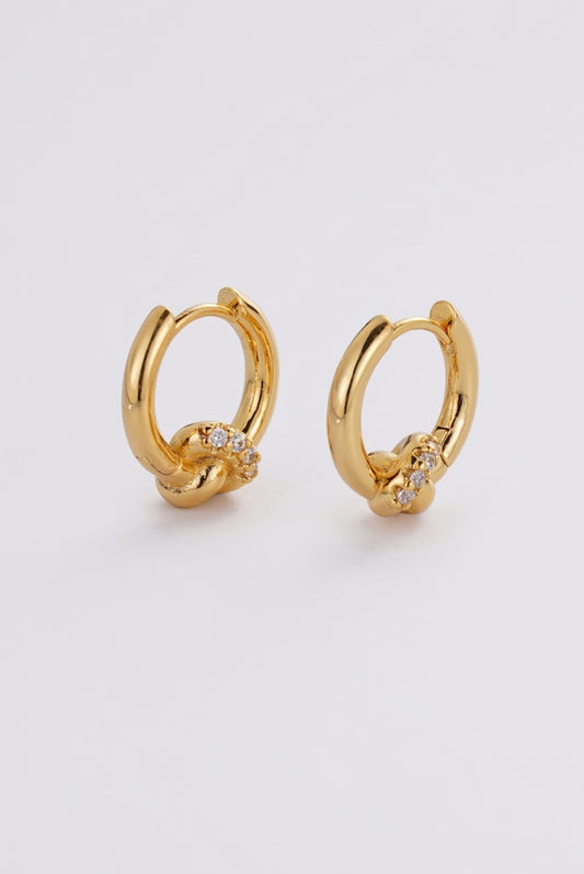 Zafino Women's Gold Knot Elle Hoop Earring | Gretel Lane