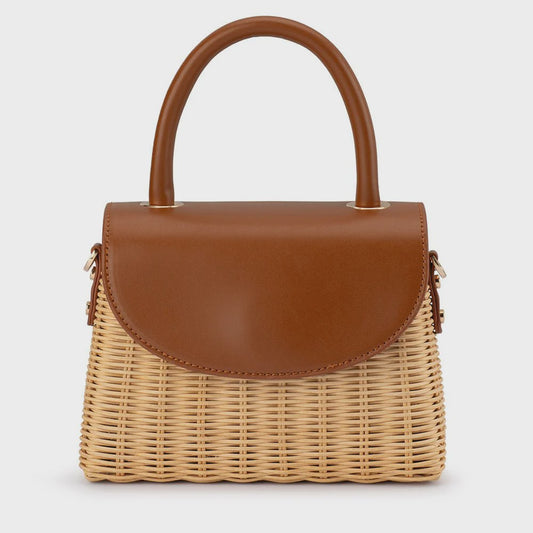 Elle Wicker Top Handle (Tan)