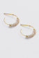 Zafino Elle Pearl Hoop Earrings in old | Gretel Lane