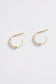 Zafino Elle Pearl Hoop Earrings in old | Gretel Lane