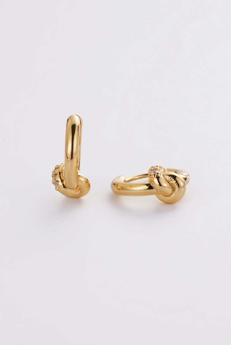 Zafino Women's Gold Knot Elle Hoop Earring | Gretel Lane