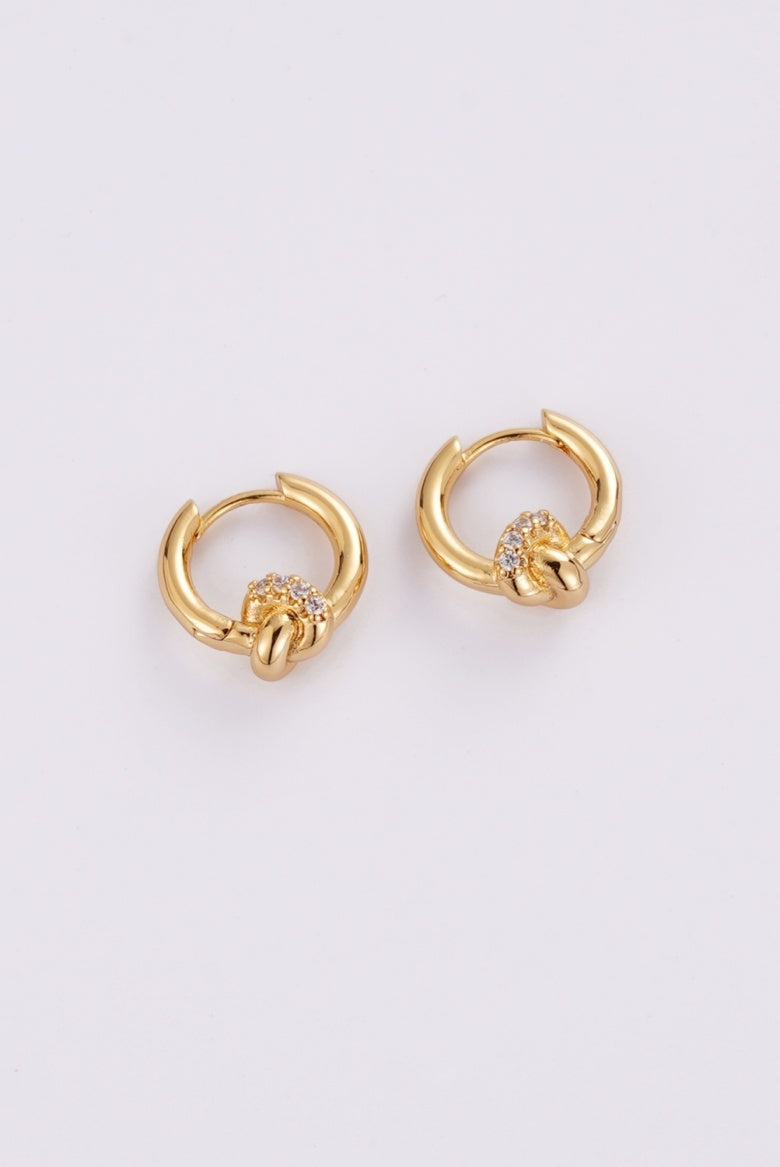 Zafino Women's Gold Knot Elle Hoop Earring | Gretel Lane