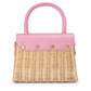 Elle Wicker Top Handle (Pink)