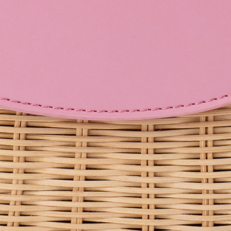 Elle Wicker Top Handle (Pink)