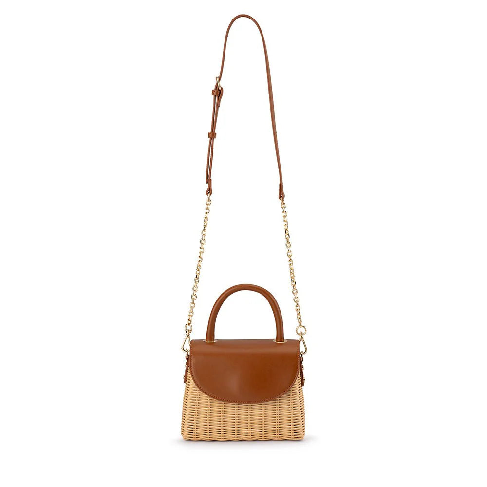 Elle Wicker Top Handle (Tan)