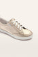Frankie4 Ellie V Podiatrist Designed Leather Sneaker White Gold Tumbled | Women's Footwear | Gretel Lane