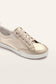 Frankie4 Ellie V Podiatrist Designed Leather Sneaker White Gold Tumbled | Women's Footwear | Gretel Lane